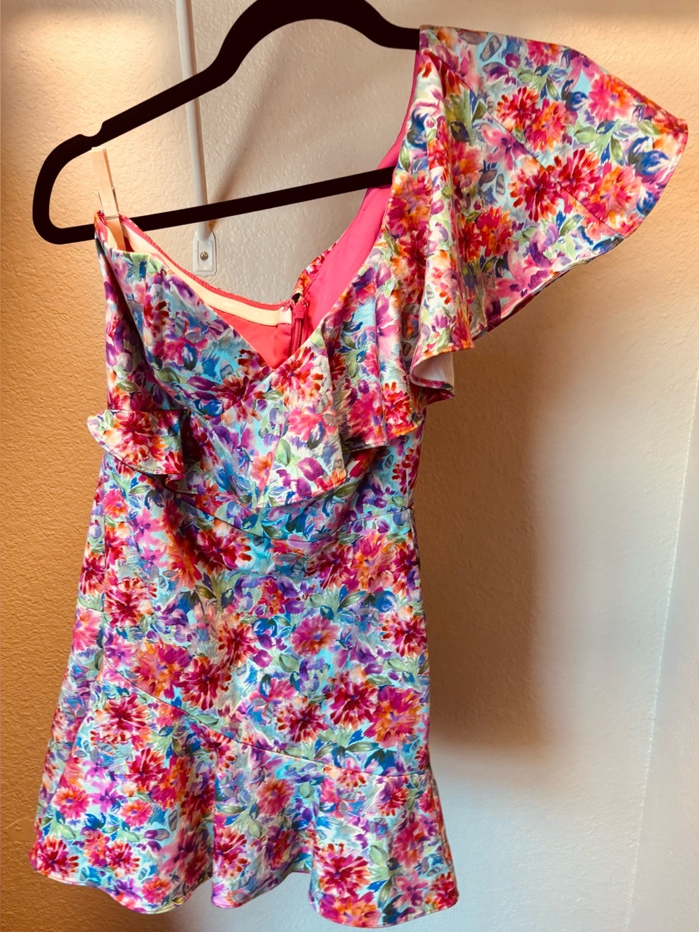 Amanda Uprichard x Revolve Bright Pink Lined Dress